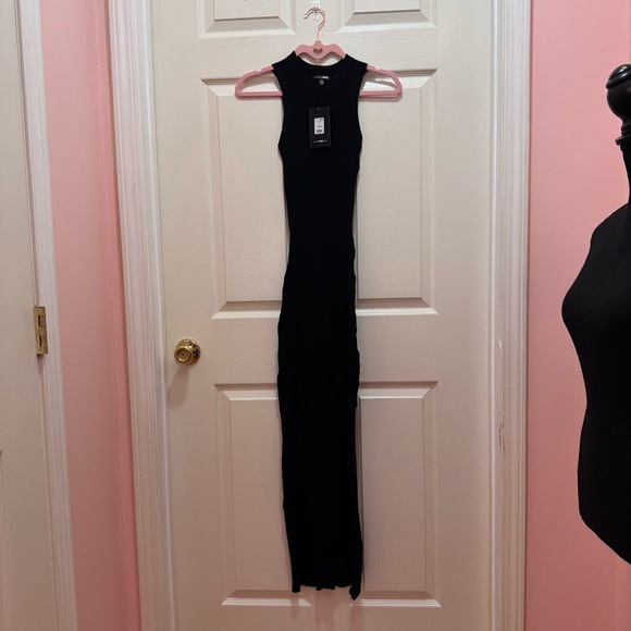 NWT Fashion Nova Black Cutout Side Tank Knit Maxi Dress - Women XS - Picture 4 of 6
